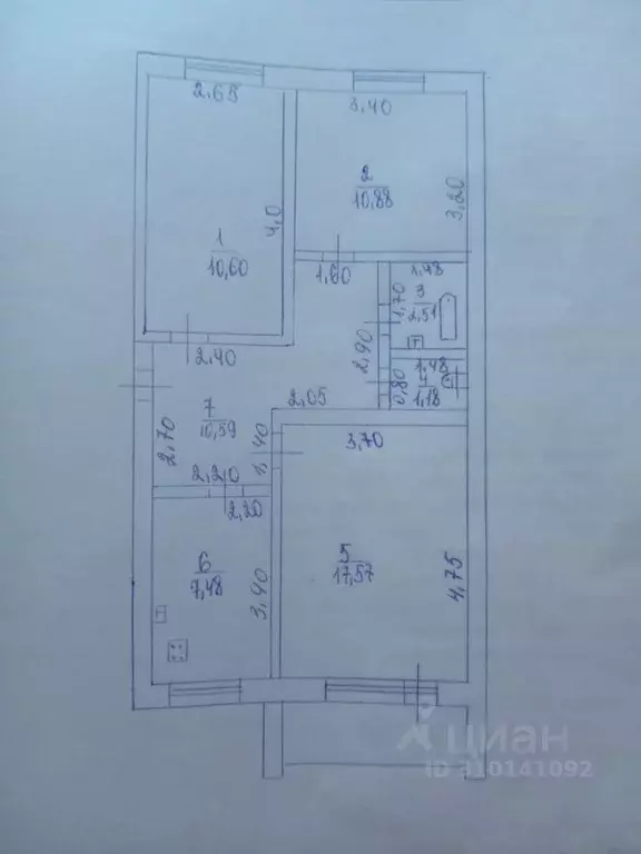 3-к кв. Адыгея, Адыгейск ул. Чайковского, 2 (60.8 м) - Фото 1