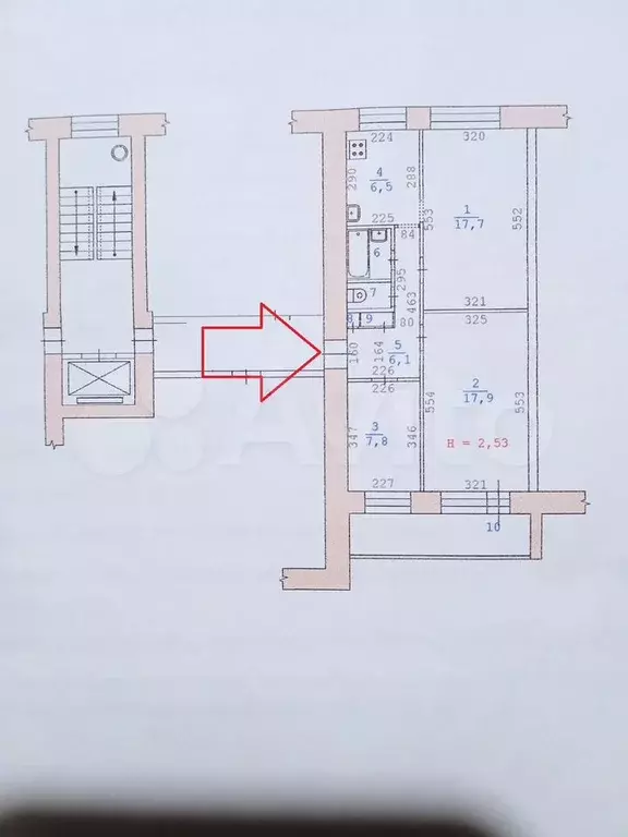 3-к. квартира, 59,8 м, 7/9 эт. - Фото 0