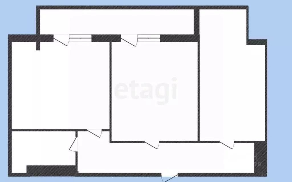 2-к кв. Белгородская область, Белгород ул. Лермонтова, 49а (52.5 м) - Фото 2