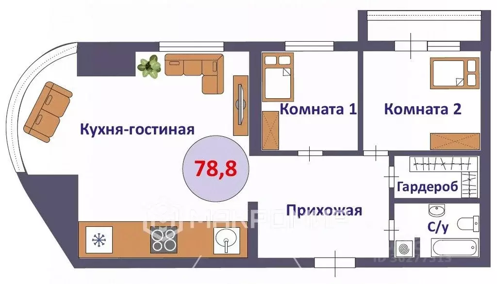 3-к кв. Кировская область, Киров Октябрьский проезд, 18 (78.8 м) - Фото 2