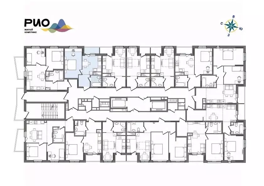 1-к кв. Удмуртия, Ижевск Воткинский жилрайон, Рио жилой комплекс, 2 ... - Фото 2