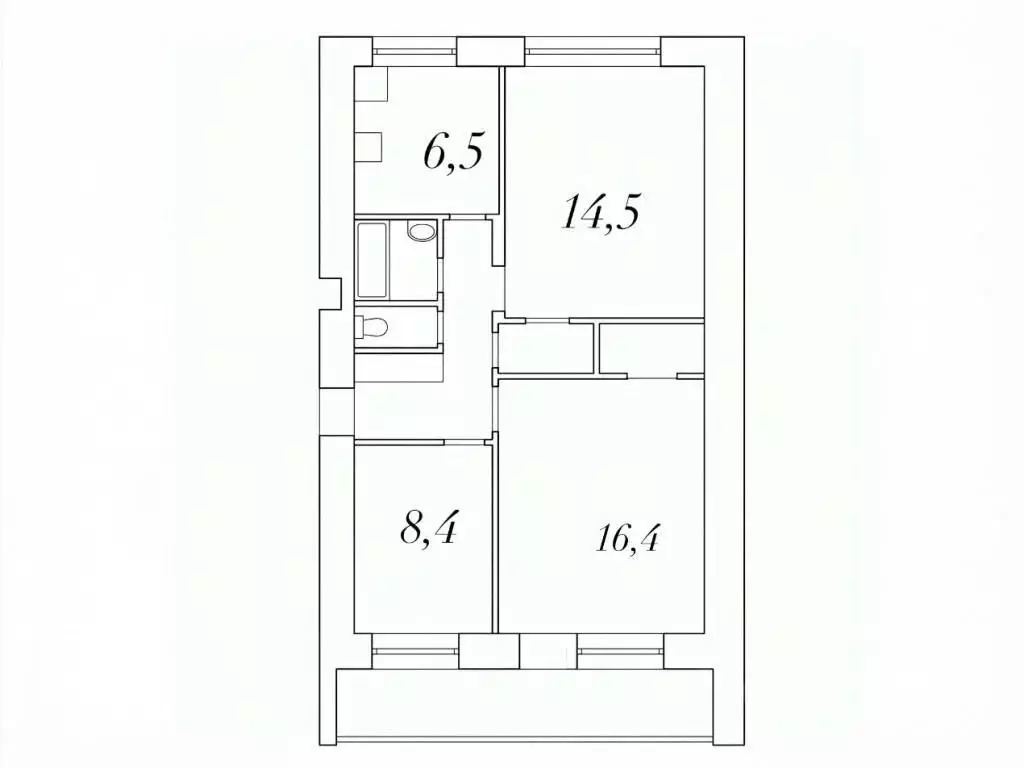 3-к кв. Башкортостан, Уфа ул. Братьев Кадомцевых, 11/1 (60.0 м) - Фото 2