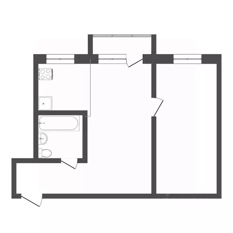 2-к кв. Тюменская область, Тюмень ул. Мельникайте, 96 (43.4 м) - Фото 0