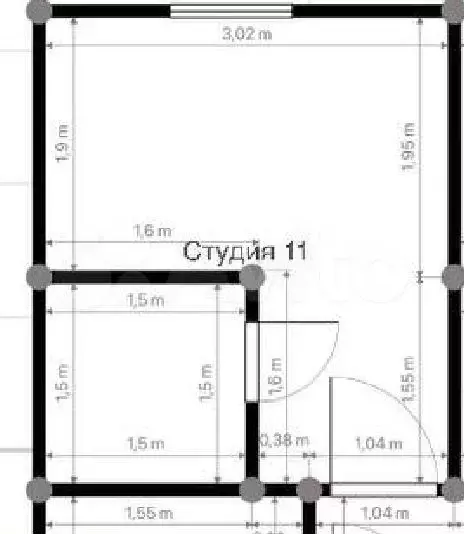 Апартаменты-студия, 10,5 м, 4/4 эт. - Фото 0