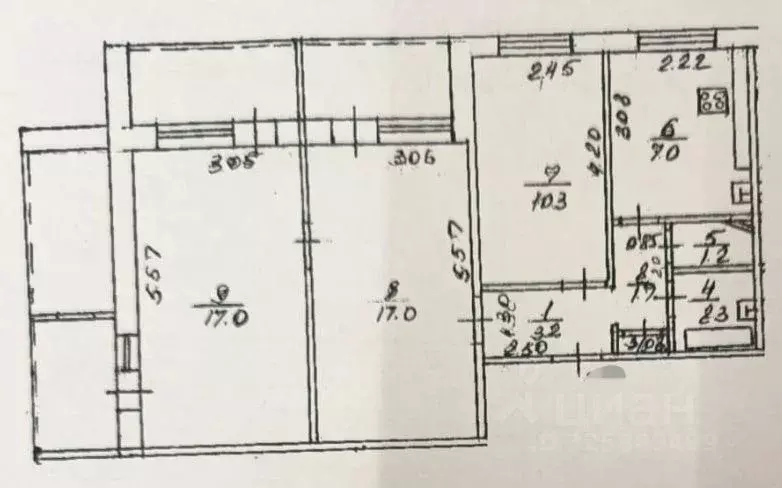 3-к кв. Башкортостан, Уфа Комсомольская ул., 146 (68.5 м) - Фото 1