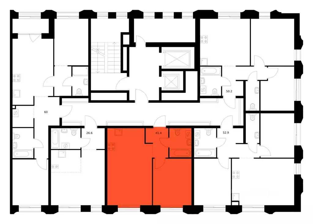 1-к кв. Татарстан, Казань Ботаническая 3 жилой комплекс, 1 (41.4 м) - Фото 2