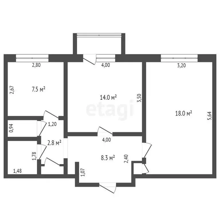 2-комнатная квартира: Кемерово, Советский проспект, 35 (55.3 м) - Фото 0