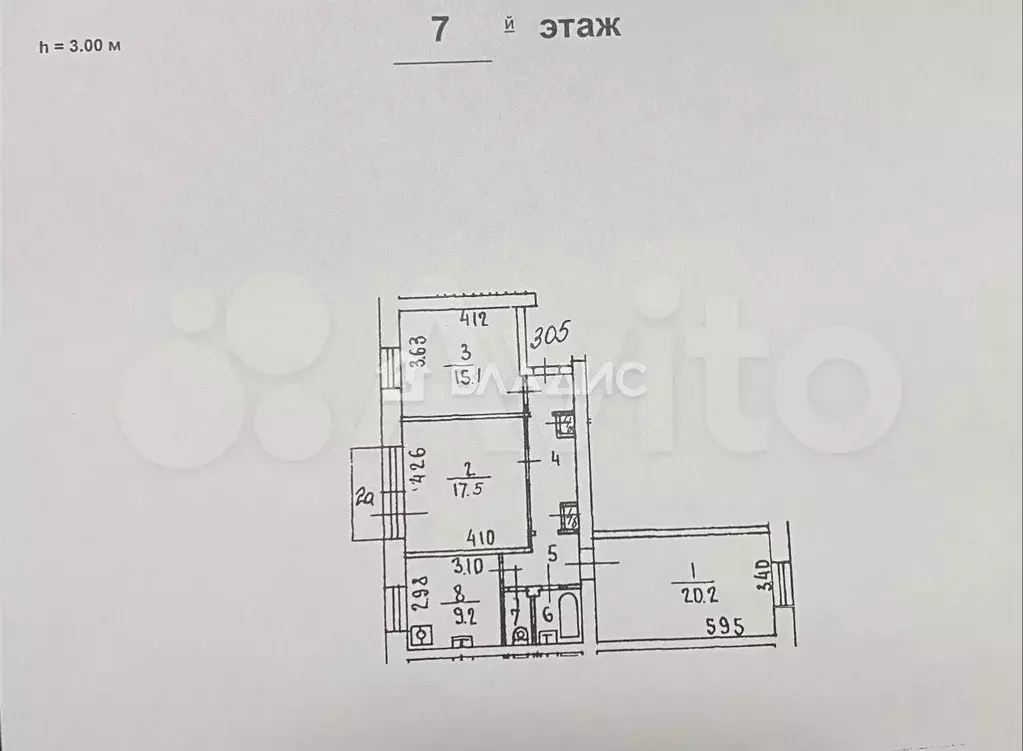 3-к. квартира, 79,4 м, 7/8 эт. - Фото 0