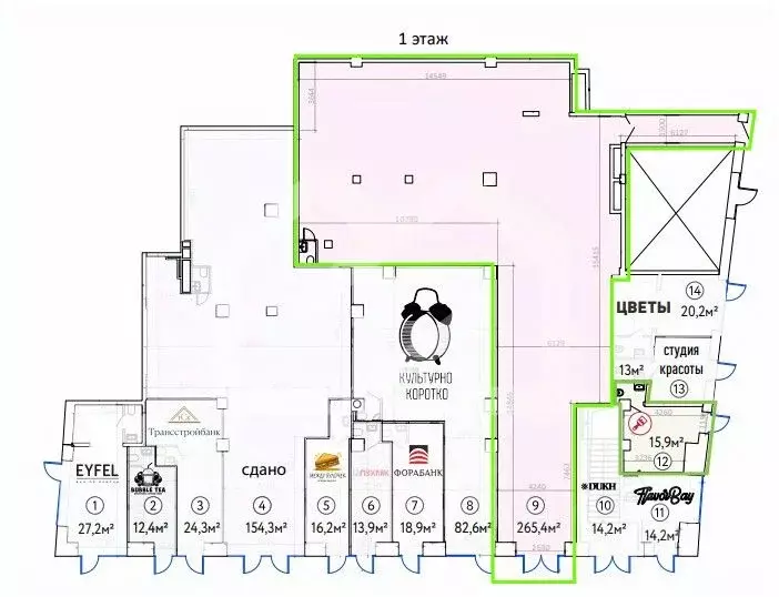 Торговая площадь в Москва Новослободская ул., 19С1 (265 м) - Фото 1