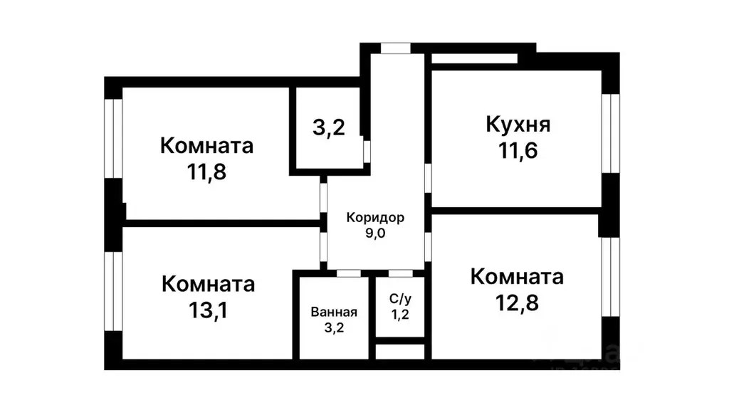 3-к кв. Московская область, Ленинский городской округ, д. Сапроново, ... - Фото 1