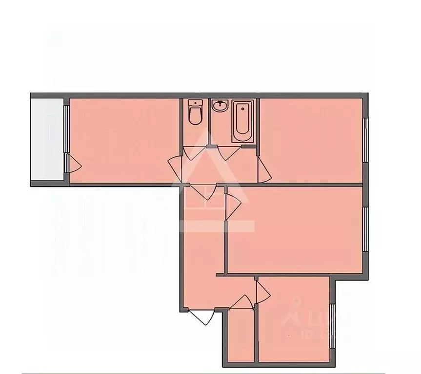 3-к кв. Челябинская область, Челябинск Кавказская ул., 29 (65.9 м) - Фото 2