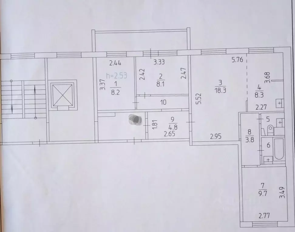 4-к кв. Пермский край, Пермь Красноводская ул., 18 (68.0 м) - Фото 2
