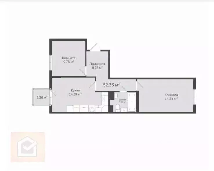 2-к кв. Крым, Евпатория просп. Ленина, 68к19 (52.3 м) - Фото 1