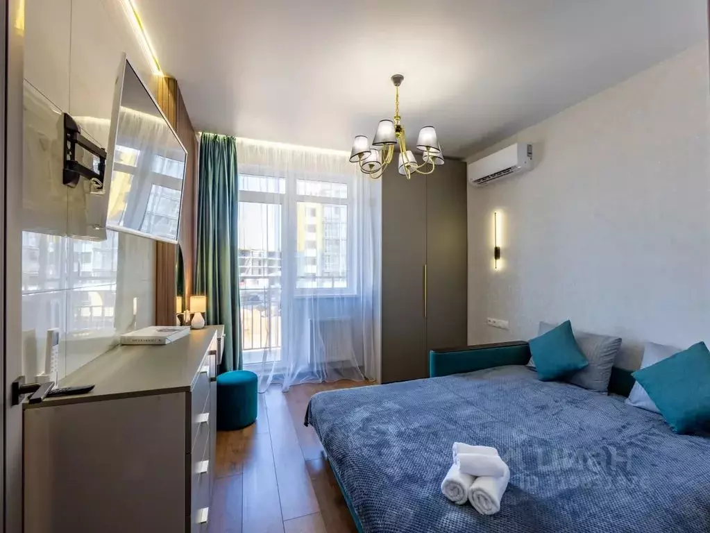 1-к кв. Крым, Симферопольский район, Молодежное пгт ул. Парковая, 3 ... - Фото 0