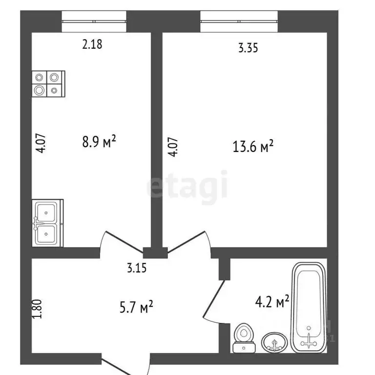 1-к кв. Ямало-Ненецкий АО, Новый Уренгой Советский мкр, 3/3 (32.4 м) - Фото 1