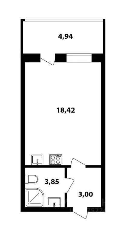 Студия Санкт-Петербург Пулковское ш., 73к4 (25.6 м) - Фото 0