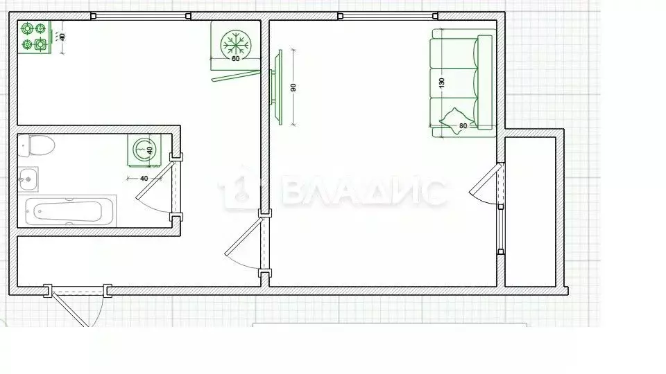 1-к кв. Пензенская область, Пенза ул. Фурманова, 17 (37.6 м) - Фото 1