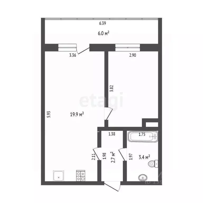 1-к кв. Тюменская область, Тюмень ул. Тимофея Чаркова, 79к1 (36.1 м) - Фото 1