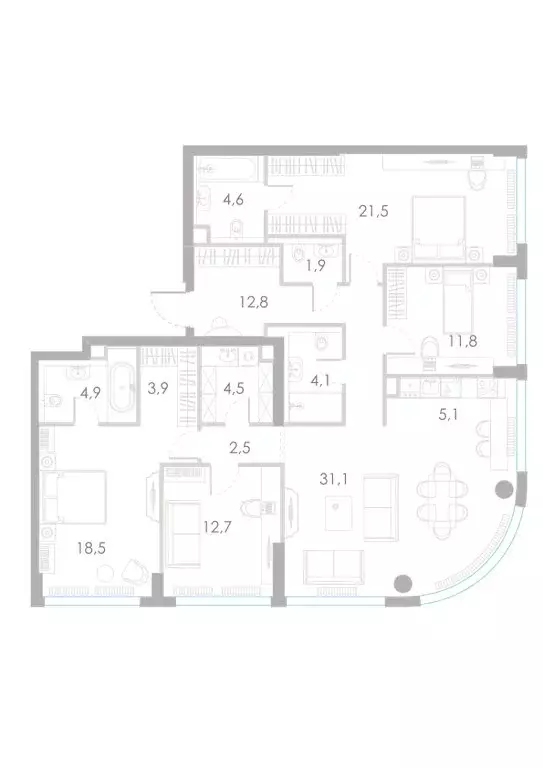 4-комнатная квартира: Москва, Кутузовский проезд, 16А/1 (139.9 м) - Фото 0