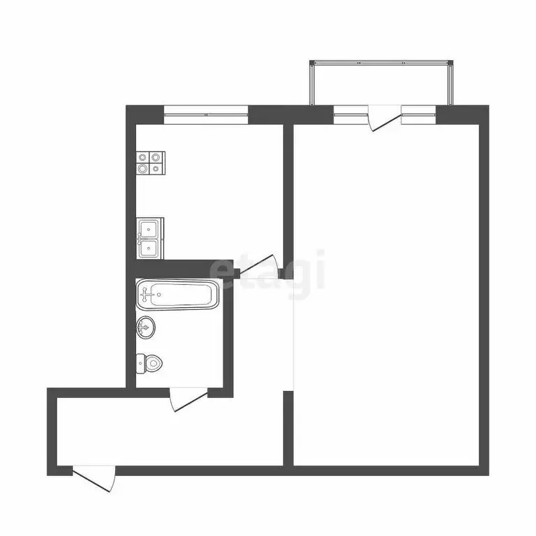 1-комнатная квартира: Саранск, улица Попова, 56 (30.9 м) - Фото 1