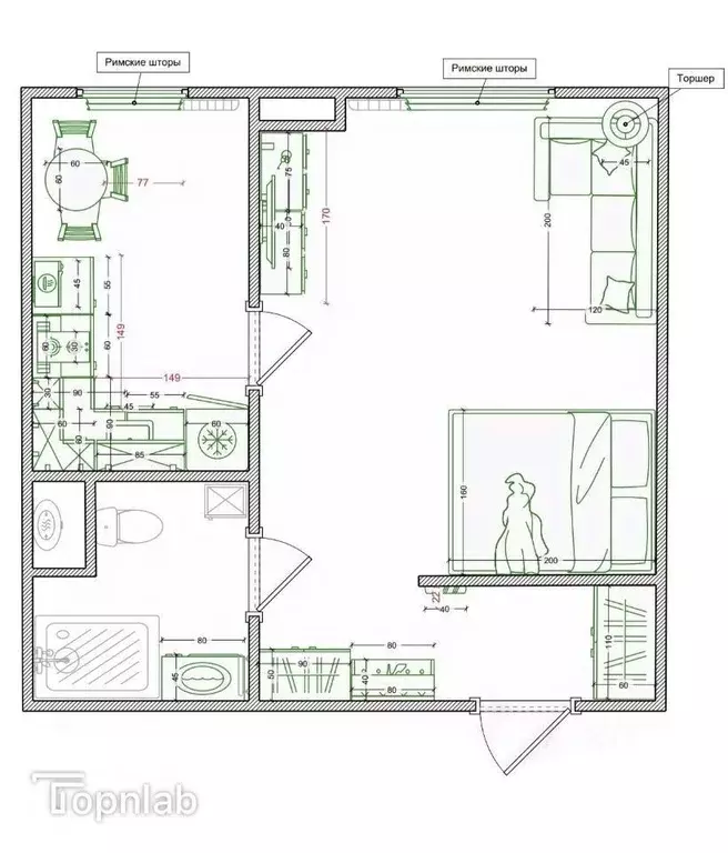 1-к кв. Санкт-Петербург просп. Большой Васильевского острова, 58/17 ... - Фото 2