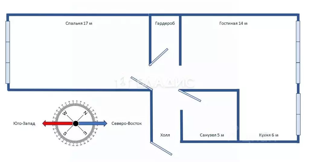 2-к кв. Москва Оренбургская ул., 17 (47.0 м) - Фото 2