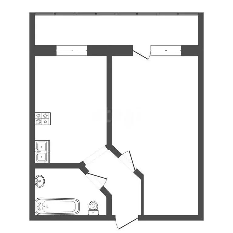 1-комнатная квартира: Тюмень, Суходольская улица, 12 (38.8 м) - Фото 1