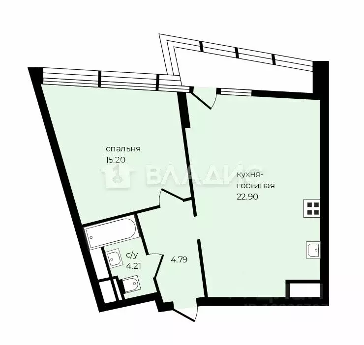 1-к кв. Москва 5-я Мякининская ул., 20 (47.1 м) - Фото 2