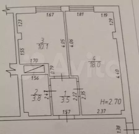 1-к. квартира, 35,4 м, 2/5 эт. - Фото 0