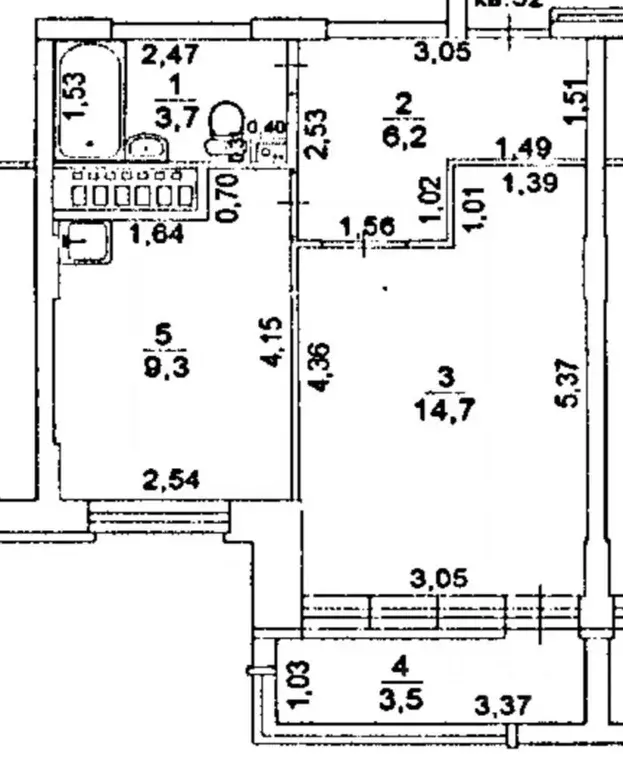 1-к кв. Удмуртия, с. Завьялово ул. Речная, 24 (33.9 м) - Фото 2