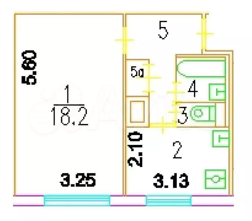 1-к. квартира, 40 м, 7/9 эт. - Фото 0