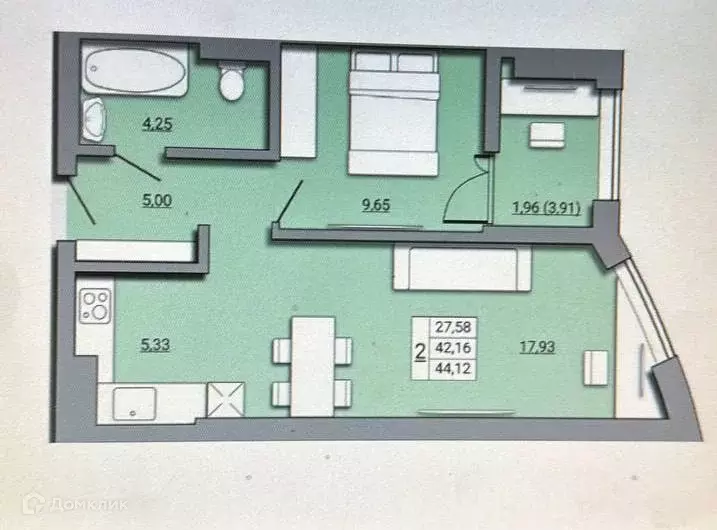 Продаётся 1-к квартира, 45 м - Фото 1