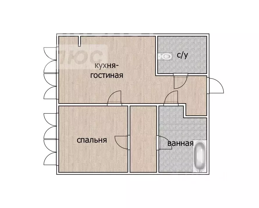 2-к кв. башкортостан, уфа ул. гоголя, 29 (50.0 м) - Фото 1