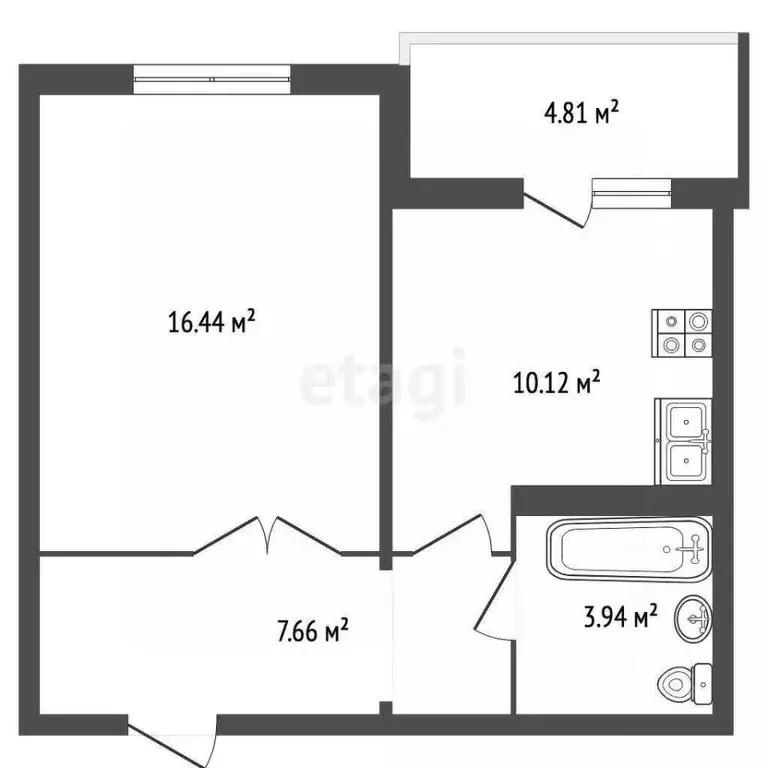 1-к кв. Чувашия, Чебоксары ул. П.В. Дементьева, 6к1 (43.0 м) - Фото 2