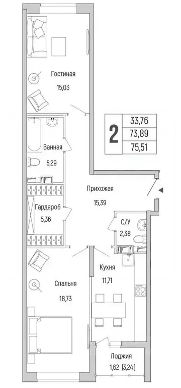 2-к кв. Московская область, Красногорск городской округ, д. Бузланово  ... - Фото 0