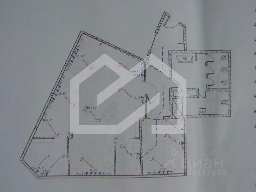 Помещение свободного назначения в Москва Тургеневская пл., 2 (190 м) - Фото 2