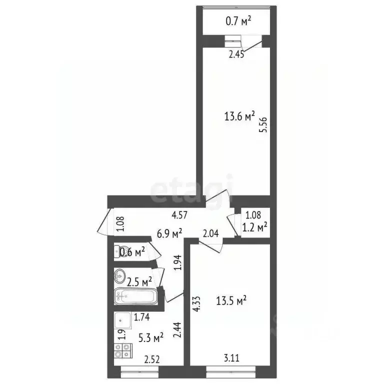 2-к кв. Крым, Саки ул. Советская (43.8 м) - Фото 2