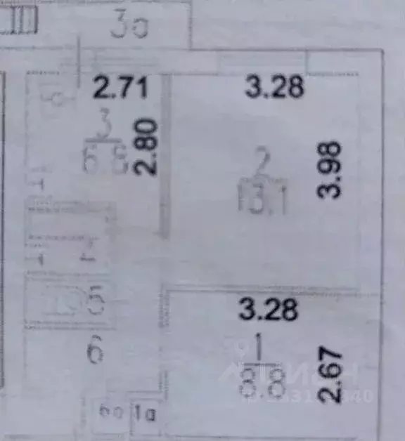 Квартира, 2 комнаты, 38 м - Фото 1