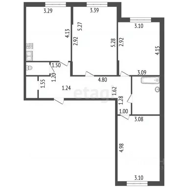3-к кв. Ленинградская область, Мурино Всеволожский район, бул. ... - Фото 1