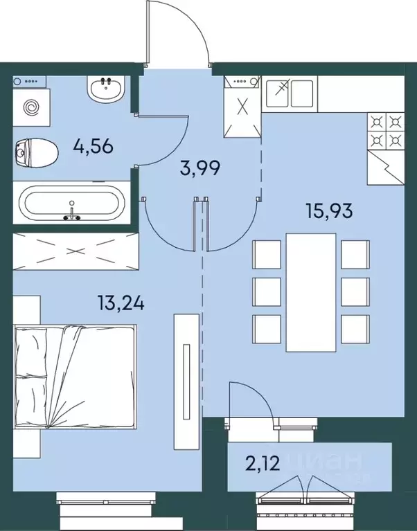 1-к кв. Иркутская область, Иркутский муниципальный округ, Маркова рп  ... - Фото 1