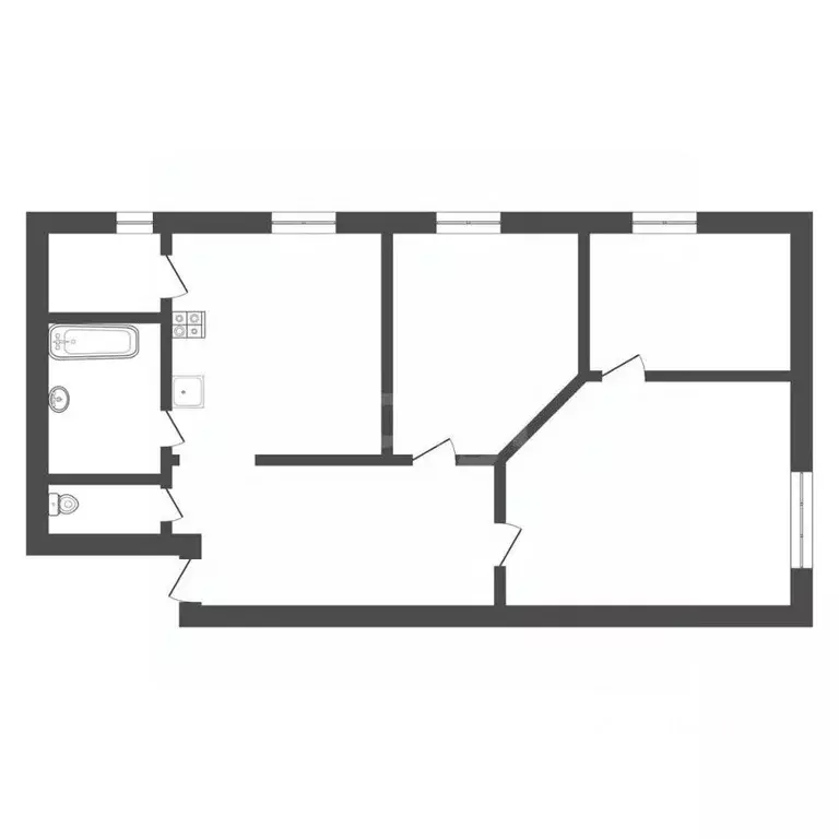 3-к кв. Тульская область, Тула Рязанская ул., 34к4 (61.2 м) - Фото 2