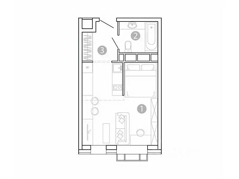 1-к кв. Забайкальский край, Чита 1-я Коллективная ул., 6 СТР (29.18 м) - Фото 0