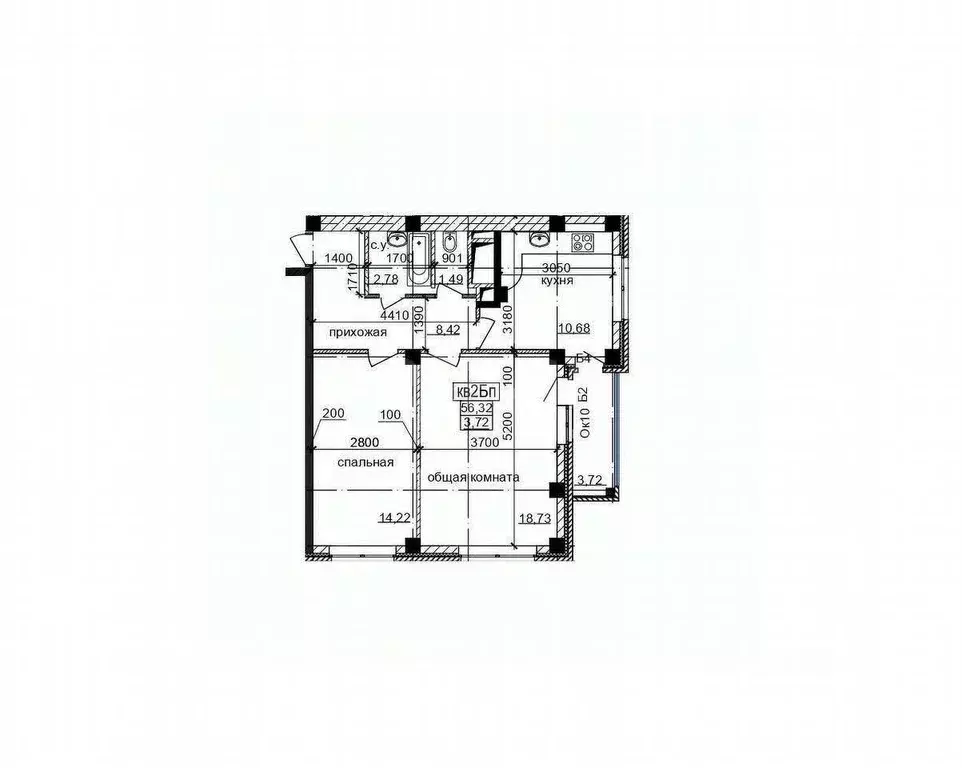 2-к кв. Краснодарский край, Горячий Ключ ул. Ленина, 147А (56.5 м) - Фото 1