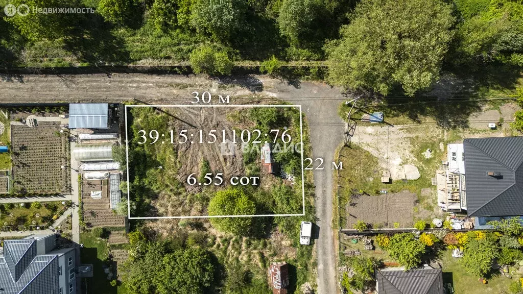 Участок в Калининград, СНТ Заря, Лиловая улица, 36 (6.55 м) - Фото 1
