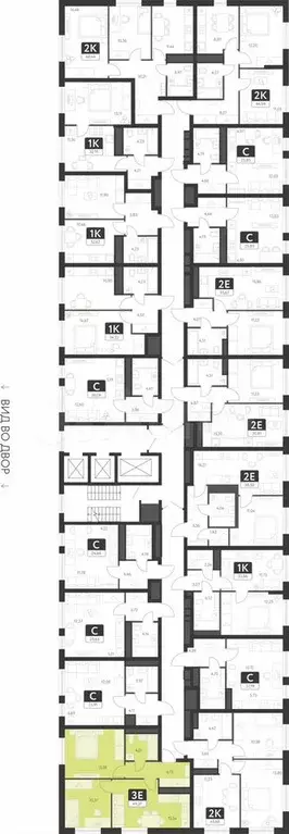 2-к. квартира, 49,4 м, 17/25 эт. - Фото 1