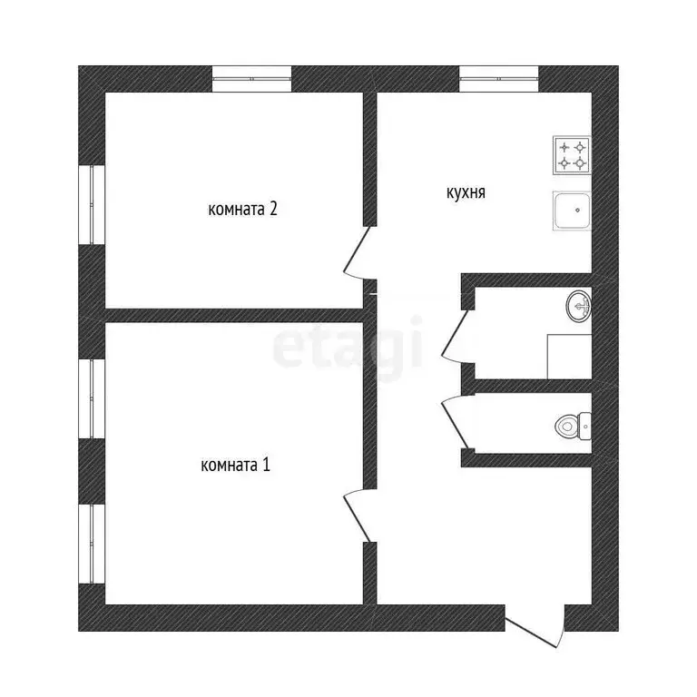 2-комнатная квартира: Златоуст, улица Карла Маркса, 13 (45.5 м) - Фото 1