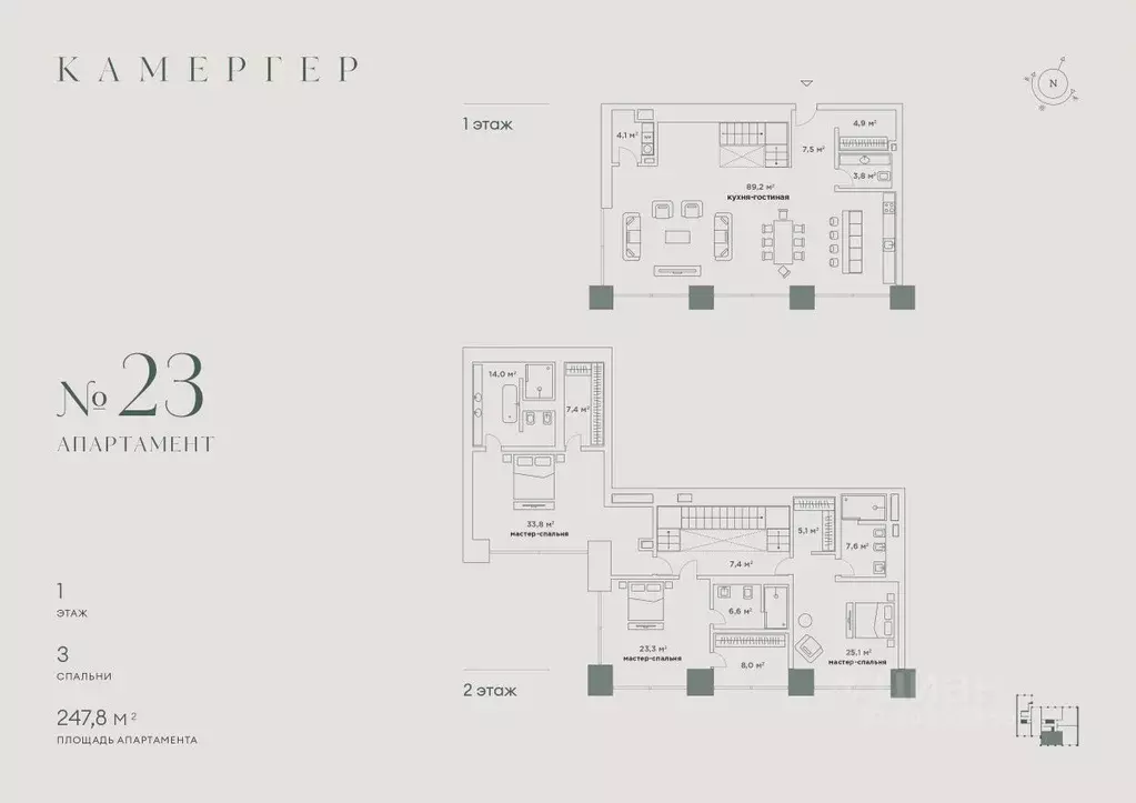 4-к кв. Москва ул. Большая Дмитровка, 5/6с14 (247.8 м) - Фото 0