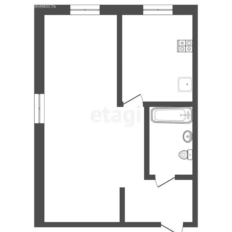 1-комнатная квартира: Мичуринск, Липецкое шоссе, 91 (30.7 м) - Фото 1
