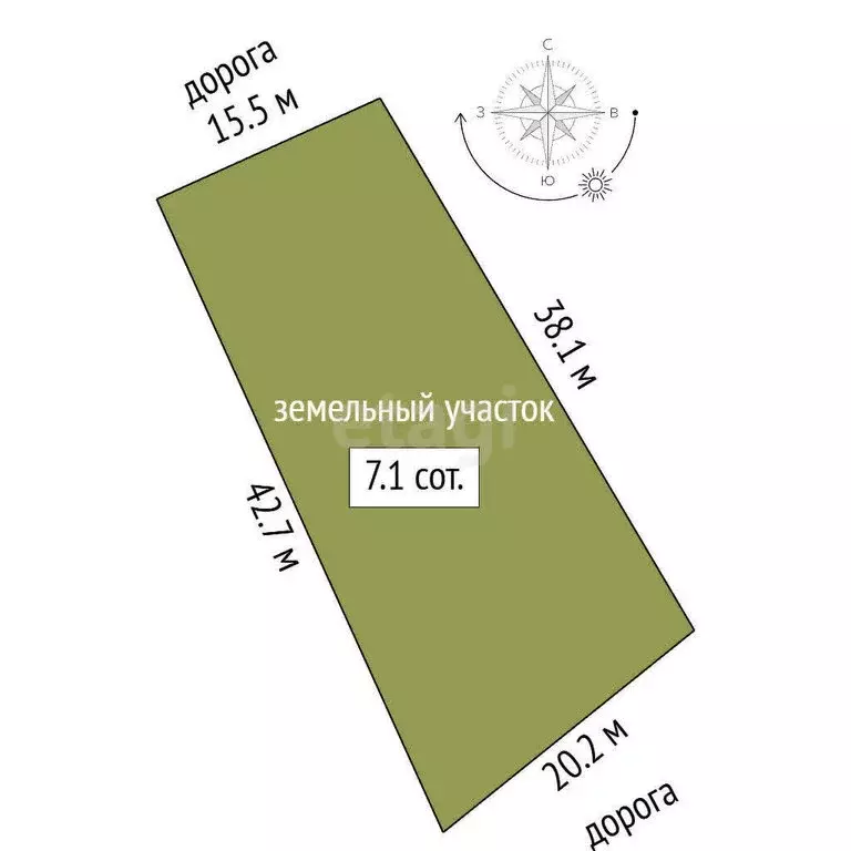 Участок в Малореченское, улица Гайдукова (7.08 м) - Фото 1