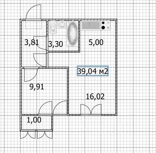 1-к кв. Башкортостан, Уфа ул. Ярмарочная, 15 (40.0 м) - Фото 2